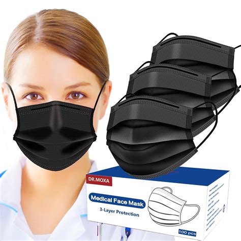 black plastic full face mask|black masks disposable 100 pack.